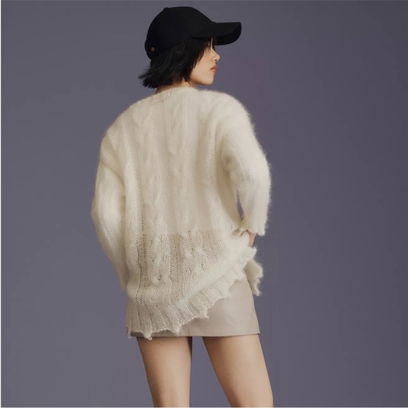 Ivory Anthropologie sweater - Picture 8 of 8